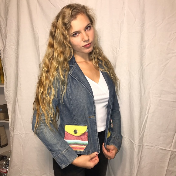 Custom Sunset Jean Jacket Blazer - Picture 2 of 3